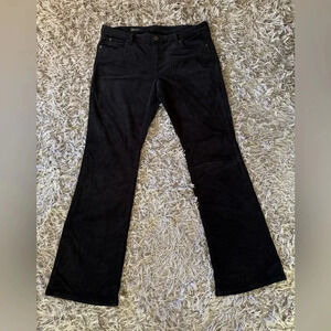 Kut From The Kloth Women's 16 Farrah Baby Bootcut Black Corduroys Pants Boho